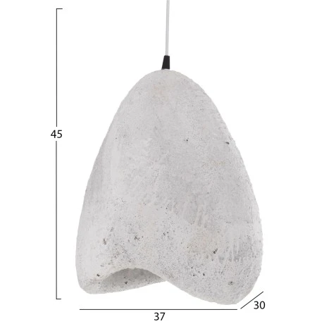 ΦΩΤΙΣΤΙΚΟ ΟΡΟΦΗΣ ΜΕ ΟΨΗ ΠΕΤΡΑΣ STONER (S) HM4417.02 ΛΕΥΚΟ 37x30x45Υεκ.