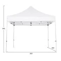 GAZEBO ΕΠΑΓΓΕΛΜΑΤΙΚΟ ΒΑΡΕΩΣ ΤΥΠΟΥ CRESSEN HM6305 ΠΤΥΣΣΟΜΕΝΟ ΑΛΟΥΜΙΝΙΟΥ 3x3x3,4Y