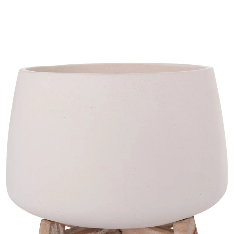 ΓΛΑΣΤΡΑ ΕΣ.ΧΩΡΟΥ FRELLO HM4674.02L ΛΕΥΚΟ FIBER CEMENT--TEAK ΒΑΣΗ 29x29x23,5Υεκ.