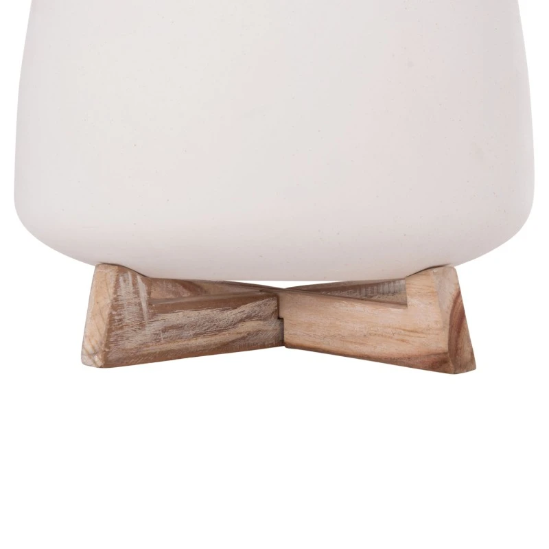 ΓΛΑΣΤΡΑ ΕΣ.ΧΩΡΟΥ FRELLO HM4674.02L ΛΕΥΚΟ FIBER CEMENT--TEAK ΒΑΣΗ 29x29x23,5Υεκ.