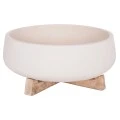 ΓΛΑΣΤΡΑ ΕΣ.ΧΩΡΟΥ FRELLO HM4674.02M ΛΕΥΚΟ FIBER CEMENT--TEAK ΒΑΣΗ 27x26,5x12Υεκ.