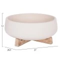 ΓΛΑΣΤΡΑ ΕΣ.ΧΩΡΟΥ FRELLO HM4674.02M ΛΕΥΚΟ FIBER CEMENT--TEAK ΒΑΣΗ 27x26,5x12Υεκ.