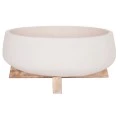 ΓΛΑΣΤΡΑ ΕΣ.ΧΩΡΟΥ FRELLO HM4674.02M ΛΕΥΚΟ FIBER CEMENT--TEAK ΒΑΣΗ 27x26,5x12Υεκ.
