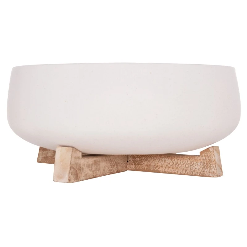 ΓΛΑΣΤΡΑ ΕΣ.ΧΩΡΟΥ FRELLO HM4674.02M ΛΕΥΚΟ FIBER CEMENT--TEAK ΒΑΣΗ 27x26,5x12Υεκ.