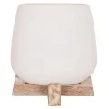 ΓΛΑΣΤΡΑ ΕΣ.ΧΩΡΟΥ FRELLO HM4674.02S ΛΕΥΚΟ FIBER CEMENT--TEAK ΒΑΣΗ 14,5x14,5x16Υεκ.