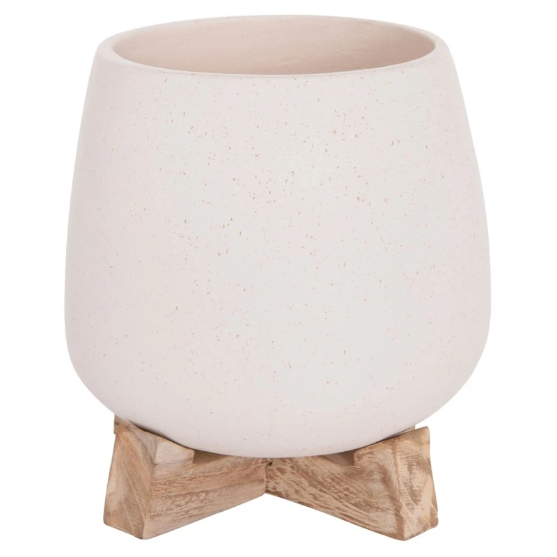 ΓΛΑΣΤΡΑ ΕΣ.ΧΩΡΟΥ FRELLO HM4674.02S ΛΕΥΚΟ FIBER CEMENT--TEAK ΒΑΣΗ 14,5x14,5x16Υεκ.