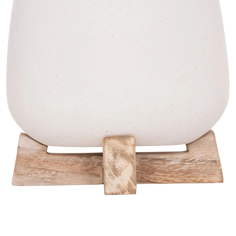ΓΛΑΣΤΡΑ ΕΣ.ΧΩΡΟΥ FRELLO HM4674.02S ΛΕΥΚΟ FIBER CEMENT--TEAK ΒΑΣΗ 14,5x14,5x16Υεκ.