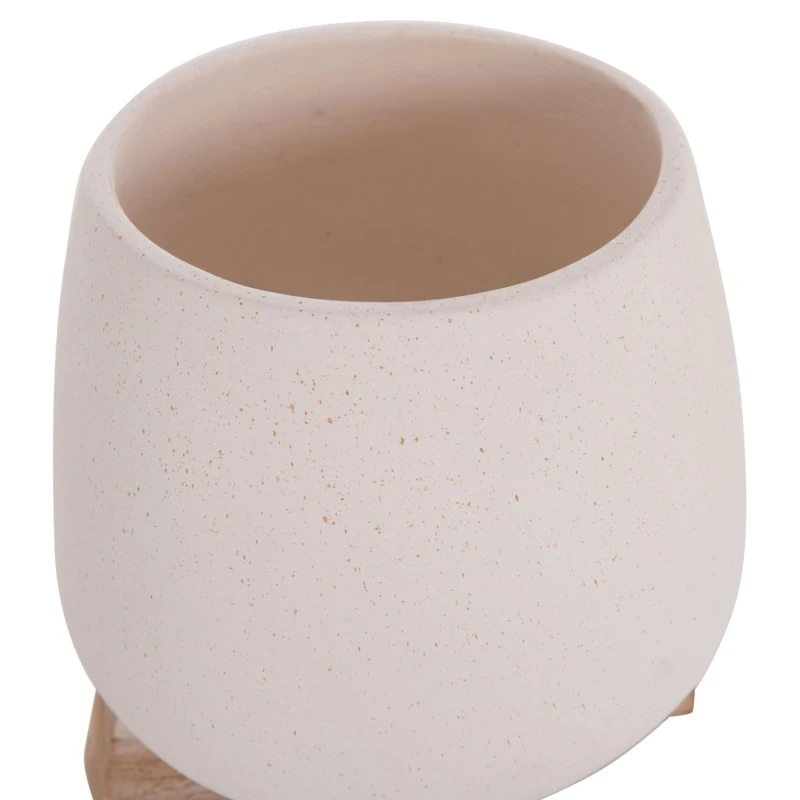 ΓΛΑΣΤΡΑ ΕΣ.ΧΩΡΟΥ FRELLO HM4674.02S ΛΕΥΚΟ FIBER CEMENT--TEAK ΒΑΣΗ 14,5x14,5x16Υεκ.