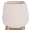 ΓΛΑΣΤΡΑ ΕΣ.ΧΩΡΟΥ FRELLO HM4674.02S ΛΕΥΚΟ FIBER CEMENT--TEAK ΒΑΣΗ 14,5x14,5x16Υεκ.