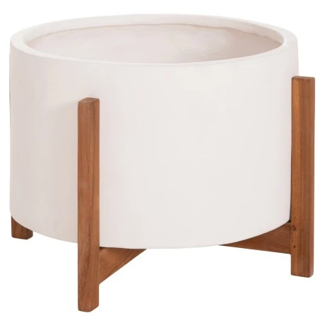 ΓΛΑΣΤΡΑ/ΚΑΣΠΟ ΕΣΩΤ.ΧΩΡΟΥ HOFF HM4682.02L FIBER CEMENT ΛΕΥΚΟ-TEAK ΒΑΣΗ Φ50x35Υεκ