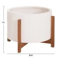 ΓΛΑΣΤΡΑ ΕΣΩΤ.ΧΩΡΟΥ HOFF HM4682.02L FIBER CEMENT ΛΕΥΚΟ-TEAK ΒΑΣΗ Φ50x35Υεκ