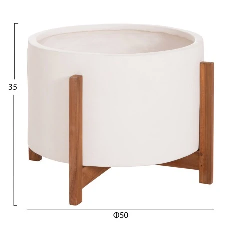 ΓΛΑΣΤΡΑ/ΚΑΣΠΟ ΕΣΩΤ.ΧΩΡΟΥ HOFF HM4682.02L FIBER CEMENT ΛΕΥΚΟ-TEAK ΒΑΣΗ Φ50x35Υεκ