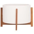 ΓΛΑΣΤΡΑ ΕΣΩΤ.ΧΩΡΟΥ HOFF HM4682.02L FIBER CEMENT ΛΕΥΚΟ-TEAK ΒΑΣΗ Φ50x35Υεκ