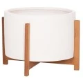 ΓΛΑΣΤΡΑ ΕΣΩΤ.ΧΩΡΟΥ HOFF HM4682.02L FIBER CEMENT ΛΕΥΚΟ-TEAK ΒΑΣΗ Φ50x35Υεκ