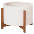 ΓΛΑΣΤΡΑ ΕΣΩΤ.ΧΩΡΟΥ HOFF HM4682.02L FIBER CEMENT ΛΕΥΚΟ-TEAK ΒΑΣΗ Φ50x35Υεκ