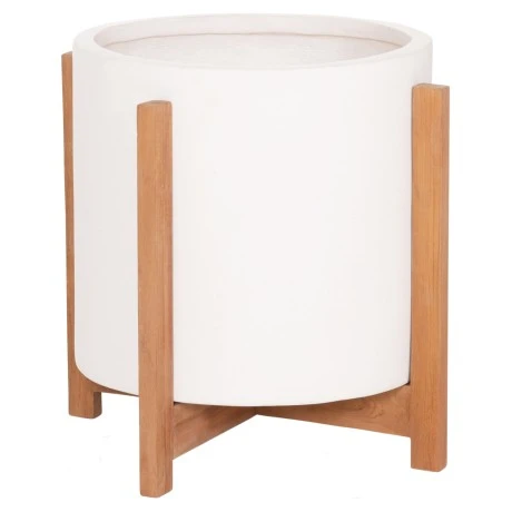 ΓΛΑΣΤΡΑ/ΚΑΣΠΟ ΕΣΩΤ.ΧΩΡΟΥ HOFF HM4682.02M FIBER CEMENT ΛΕΥΚΟ-TEAK ΒΑΣΗ Φ40x39Υεκ