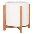 ΓΛΑΣΤΡΑ ΕΣΩΤ.ΧΩΡΟΥ HOFF HM4682.02M FIBER CEMENT ΛΕΥΚΟ-TEAK ΒΑΣΗ Φ40x39Υεκ