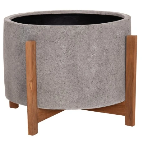ΓΛΑΣΤΡΑ/ΚΑΣΠΟ ΕΣΩΤ.ΧΩΡΟΥ HOFF HM4682.03L FIBER CEMENT ΓΚΡΙ-TEAK ΒΑΣΗ Φ50x35Υεκ