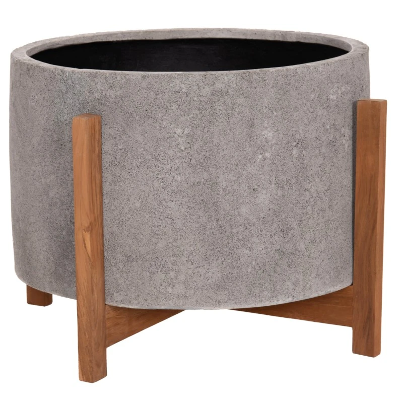 ΓΛΑΣΤΡΑ ΕΣΩΤ.ΧΩΡΟΥ HOFF HM4682.03L FIBER CEMENT ΓΚΡΙ-TEAK ΒΑΣΗ Φ50x35Υεκ