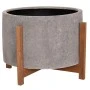 ΓΛΑΣΤΡΑ/ΚΑΣΠΟ ΕΣΩΤ.ΧΩΡΟΥ HOFF HM4682.03L FIBER CEMENT ΓΚΡΙ-TEAK ΒΑΣΗ Φ50x35Υεκ