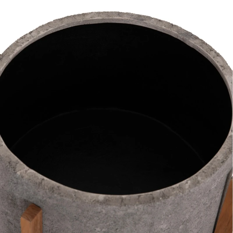 ΓΛΑΣΤΡΑ ΕΣΩΤ.ΧΩΡΟΥ HOFF HM4682.03L FIBER CEMENT ΓΚΡΙ-TEAK ΒΑΣΗ Φ50x35Υεκ