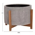 ΓΛΑΣΤΡΑ ΕΣΩΤ.ΧΩΡΟΥ HOFF HM4682.03L FIBER CEMENT ΓΚΡΙ-TEAK ΒΑΣΗ Φ50x35Υεκ