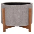 ΓΛΑΣΤΡΑ ΕΣΩΤ.ΧΩΡΟΥ HOFF HM4682.03L FIBER CEMENT ΓΚΡΙ-TEAK ΒΑΣΗ Φ50x35Υεκ