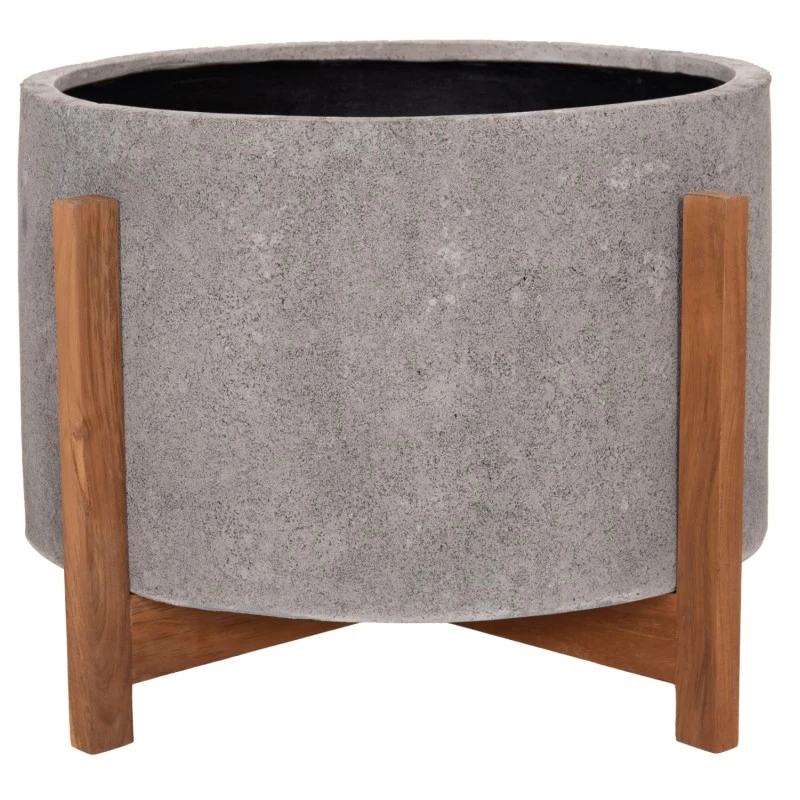 ΓΛΑΣΤΡΑ ΕΣΩΤ.ΧΩΡΟΥ HOFF HM4682.03L FIBER CEMENT ΓΚΡΙ-TEAK ΒΑΣΗ Φ50x35Υεκ
