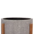 ΓΛΑΣΤΡΑ ΕΣΩΤ.ΧΩΡΟΥ HOFF HM4682.03L FIBER CEMENT ΓΚΡΙ-TEAK ΒΑΣΗ Φ50x35Υεκ