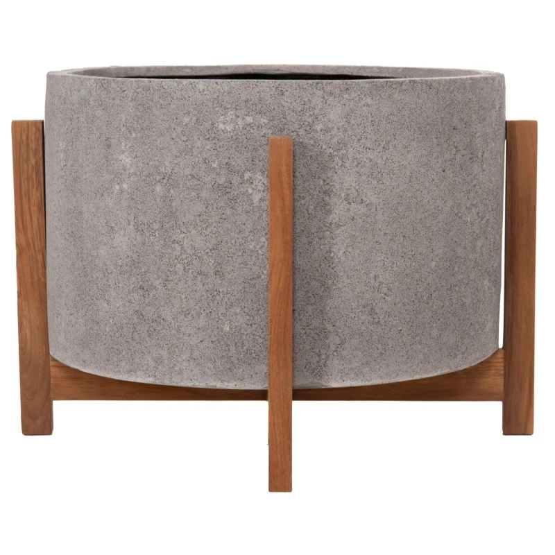 ΓΛΑΣΤΡΑ ΕΣΩΤ.ΧΩΡΟΥ HOFF HM4682.03L FIBER CEMENT ΓΚΡΙ-TEAK ΒΑΣΗ Φ50x35Υεκ