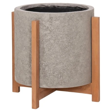 ΓΛΑΣΤΡΑ/ΚΑΣΠΟ ΕΣΩΤ.ΧΩΡΟΥ HOFF HM4682.03M FIBER CEMENT ΓΚΡΙ-TEAK ΒΑΣΗ Φ40x39Υεκ