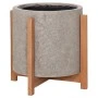ΓΛΑΣΤΡΑ/ΚΑΣΠΟ ΕΣΩΤ.ΧΩΡΟΥ HOFF HM4682.03M FIBER CEMENT ΓΚΡΙ-TEAK ΒΑΣΗ Φ40x39Υεκ