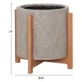 ΓΛΑΣΤΡΑ ΕΣΩΤ.ΧΩΡΟΥ HOFF HM4682.03M FIBER CEMENT ΓΚΡΙ-TEAK ΒΑΣΗ Φ40x39Υεκ