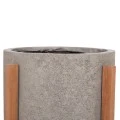 ΓΛΑΣΤΡΑ ΕΣΩΤ.ΧΩΡΟΥ HOFF HM4682.03M FIBER CEMENT ΓΚΡΙ-TEAK ΒΑΣΗ Φ40x39Υεκ