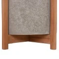 ΓΛΑΣΤΡΑ ΕΣΩΤ.ΧΩΡΟΥ HOFF HM4682.03M FIBER CEMENT ΓΚΡΙ-TEAK ΒΑΣΗ Φ40x39Υεκ