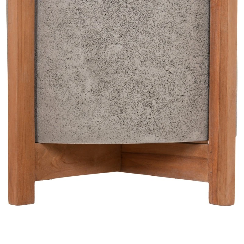 ΓΛΑΣΤΡΑ ΕΣΩΤ.ΧΩΡΟΥ HOFF HM4682.03M FIBER CEMENT ΓΚΡΙ-TEAK ΒΑΣΗ Φ40x39Υεκ