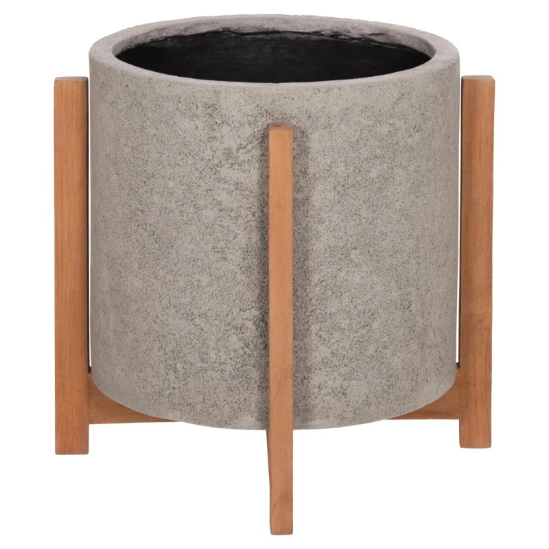 ΓΛΑΣΤΡΑ ΕΣΩΤ.ΧΩΡΟΥ HOFF HM4682.03M FIBER CEMENT ΓΚΡΙ-TEAK ΒΑΣΗ Φ40x39Υεκ