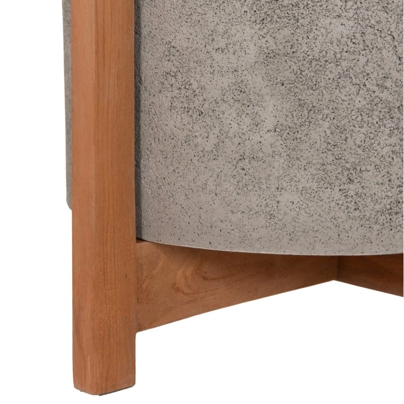 ΓΛΑΣΤΡΑ ΕΣΩΤ.ΧΩΡΟΥ HOFF HM4682.03M FIBER CEMENT ΓΚΡΙ-TEAK ΒΑΣΗ Φ40x39Υεκ