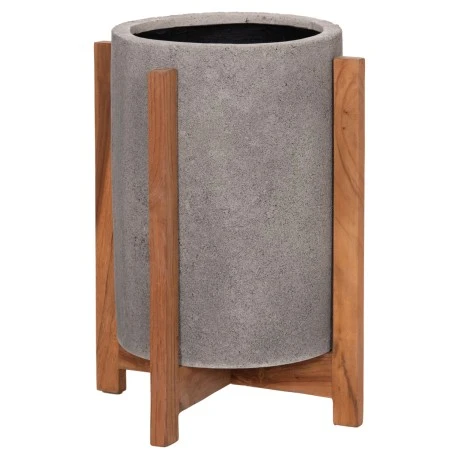 ΓΛΑΣΤΡΑ/ΚΑΣΠΟ ΕΣΩΤ.ΧΩΡΟΥ HOFF HM4682.03S FIBER CEMENT ΓΚΡΙ-TEAK ΒΑΣΗ Φ33x42Υεκ