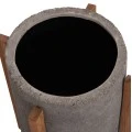 ΓΛΑΣΤΡΑ ΕΣΩΤ.ΧΩΡΟΥ HOFF HM4682.03S FIBER CEMENT ΓΚΡΙ-TEAK ΒΑΣΗ Φ33x42Υεκ