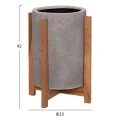 ΓΛΑΣΤΡΑ ΕΣΩΤ.ΧΩΡΟΥ HOFF HM4682.03S FIBER CEMENT ΓΚΡΙ-TEAK ΒΑΣΗ Φ33x42Υεκ