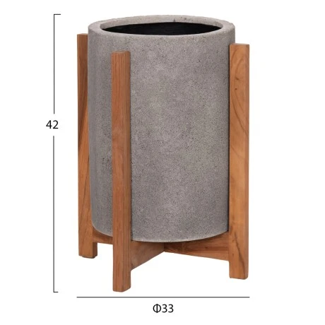 ΓΛΑΣΤΡΑ/ΚΑΣΠΟ ΕΣΩΤ.ΧΩΡΟΥ HOFF HM4682.03S FIBER CEMENT ΓΚΡΙ-TEAK ΒΑΣΗ Φ33x42Υεκ