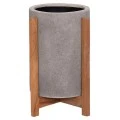 ΓΛΑΣΤΡΑ ΕΣΩΤ.ΧΩΡΟΥ HOFF HM4682.03S FIBER CEMENT ΓΚΡΙ-TEAK ΒΑΣΗ Φ33x42Υεκ