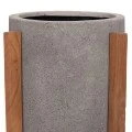 ΓΛΑΣΤΡΑ ΕΣΩΤ.ΧΩΡΟΥ HOFF HM4682.03S FIBER CEMENT ΓΚΡΙ-TEAK ΒΑΣΗ Φ33x42Υεκ