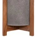ΓΛΑΣΤΡΑ ΕΣΩΤ.ΧΩΡΟΥ HOFF HM4682.03S FIBER CEMENT ΓΚΡΙ-TEAK ΒΑΣΗ Φ33x42Υεκ