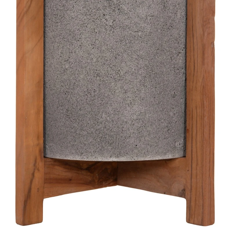 ΓΛΑΣΤΡΑ ΕΣΩΤ.ΧΩΡΟΥ HOFF HM4682.03S FIBER CEMENT ΓΚΡΙ-TEAK ΒΑΣΗ Φ33x42Υεκ
