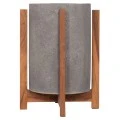 ΓΛΑΣΤΡΑ ΕΣΩΤ.ΧΩΡΟΥ HOFF HM4682.03S FIBER CEMENT ΓΚΡΙ-TEAK ΒΑΣΗ Φ33x42Υεκ