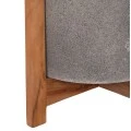 ΓΛΑΣΤΡΑ ΕΣΩΤ.ΧΩΡΟΥ HOFF HM4682.03S FIBER CEMENT ΓΚΡΙ-TEAK ΒΑΣΗ Φ33x42Υεκ