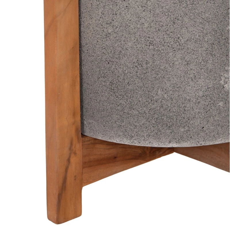 ΓΛΑΣΤΡΑ ΕΣΩΤ.ΧΩΡΟΥ HOFF HM4682.03S FIBER CEMENT ΓΚΡΙ-TEAK ΒΑΣΗ Φ33x42Υεκ