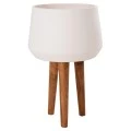 ΓΛΑΣΤΡΑ ΕΣΩΤ.ΧΩΡΟΥ QUAN HM4680.02L FIBER CEMENT ΛΕΥΚΟ--ΒΑΣΗ TEAK Φ38x62Υεκ